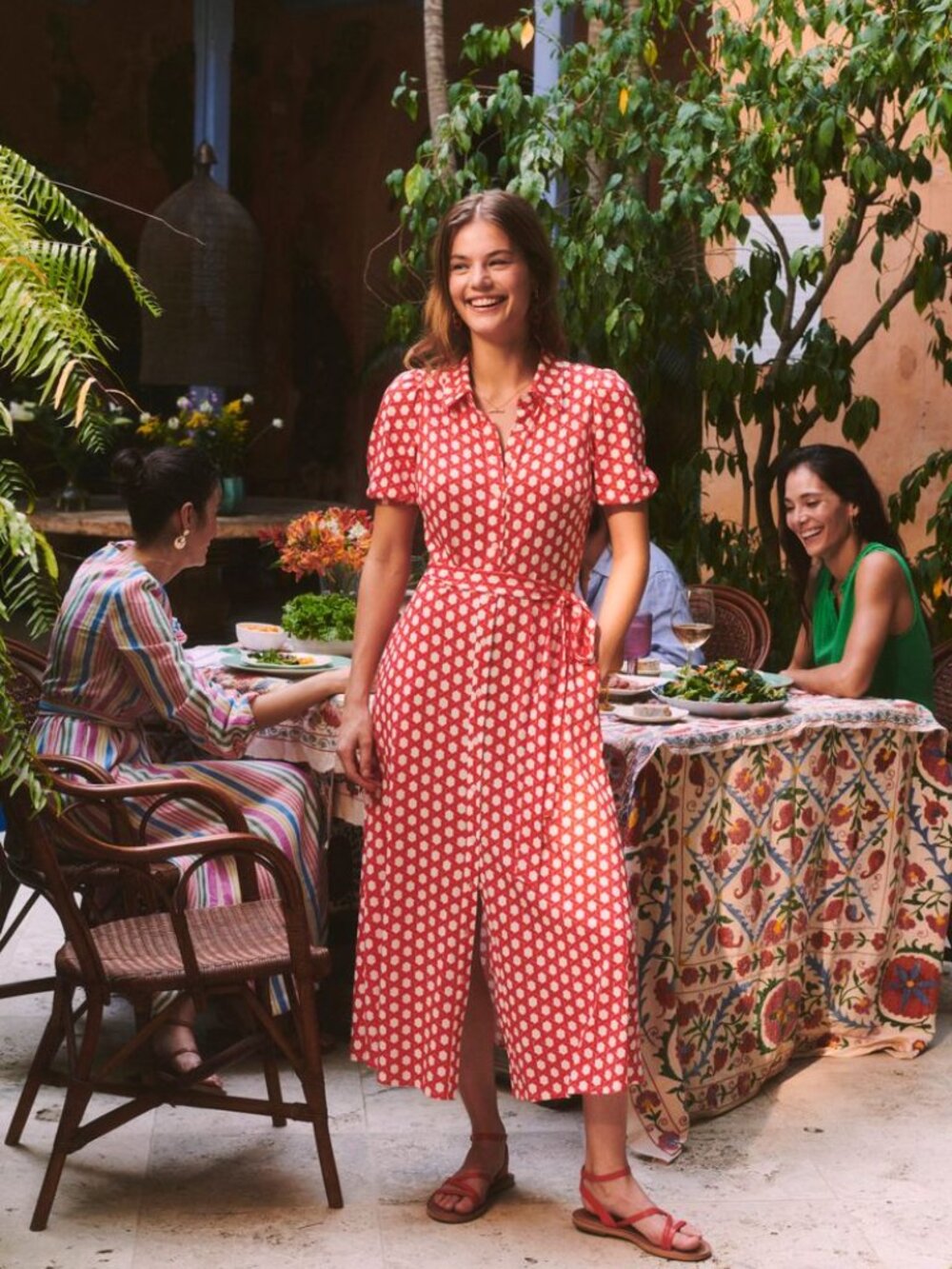 Boden Libby Jersey Short Sleeve Midi Dress US 8P